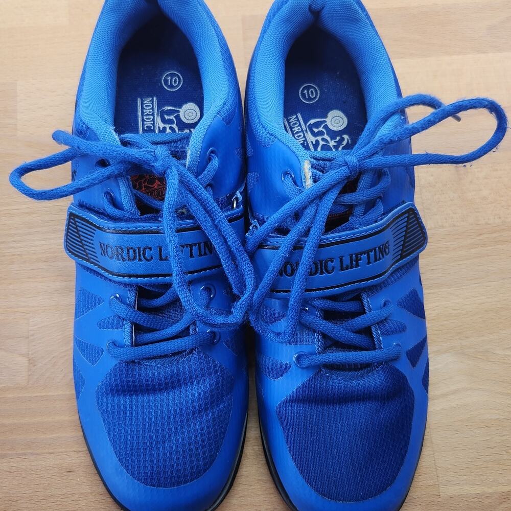 Nordic Lifting Weightlifting Shoes Men's 10 Blue Mesh Gym Sneakers - Picture 7 of 10